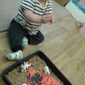 Messy play at Tiny Tree Nursery in Leeds