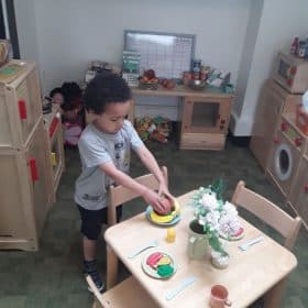 laying the table at tiny tree nursery