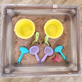 fun with sand at tiny tree leeds