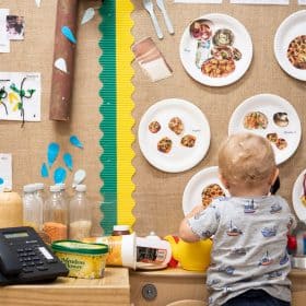 painting fun at newbank nursery oldham