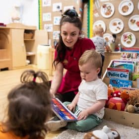 Rising threes learning at Newbank nursery
