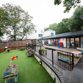 Newbank House Nursery in Oldham, Outdoor area