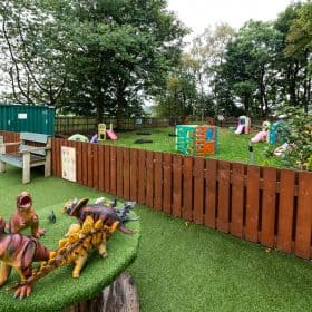 Lots of outdoor play at newbank oldham nursery