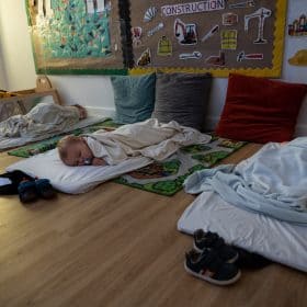 toddlers naptime at newbank day nursery