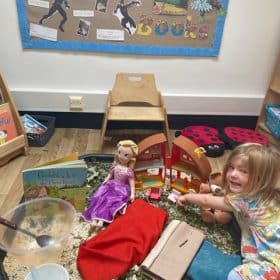 messy play at tiny tree pre school