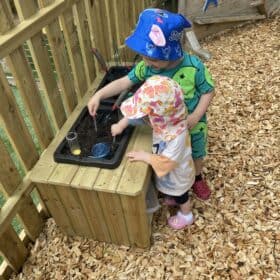 Fun with mud Tiny Tree Leeds outdoor play