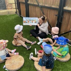 Story time with Tiny Tree Leeds staff